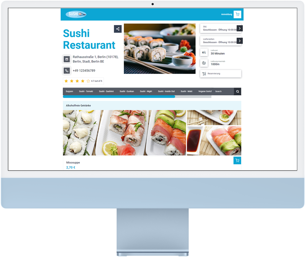Sushi theme — web